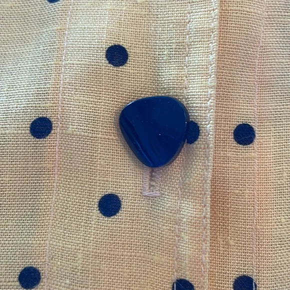 Vintage Damon II yellow dress with black polka dots - Picture 6 of 13